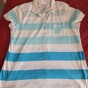 Blue and white striped tshirt